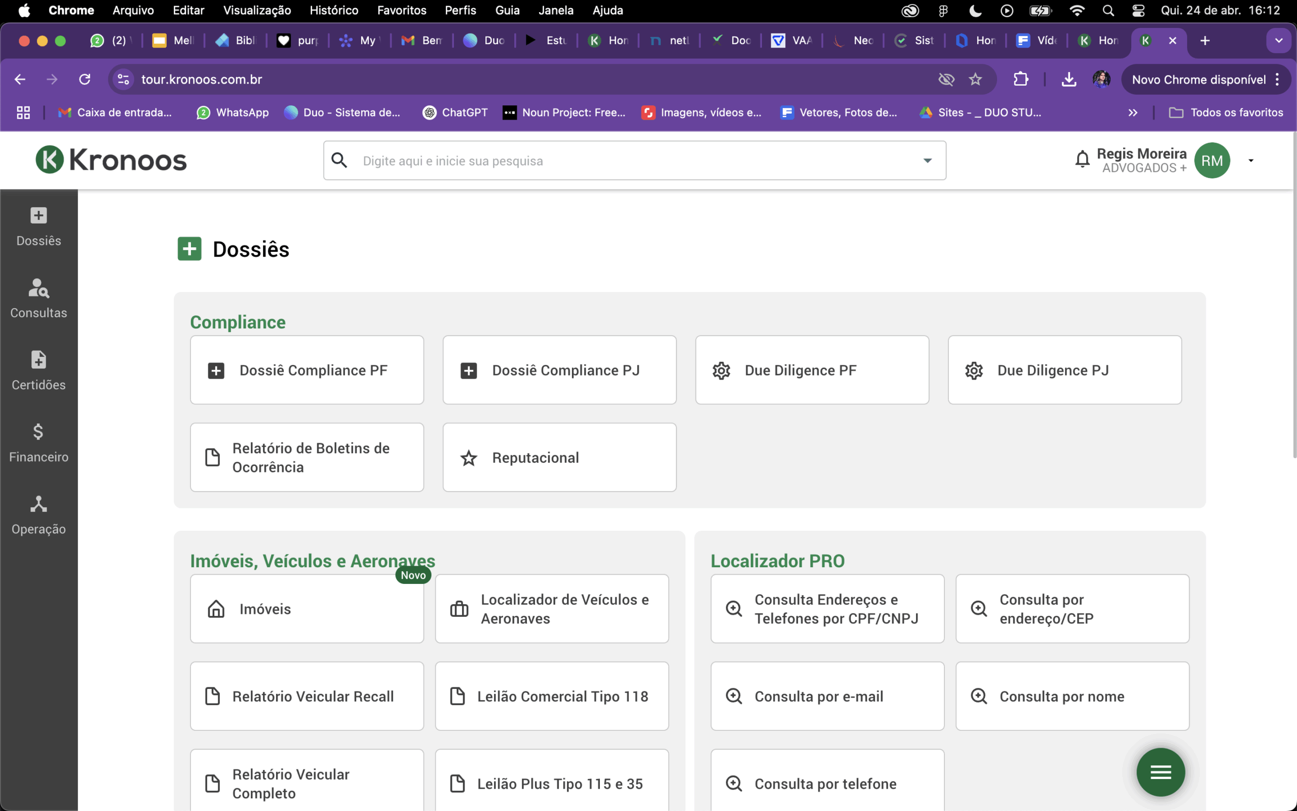 Amostra do sistema Kronos